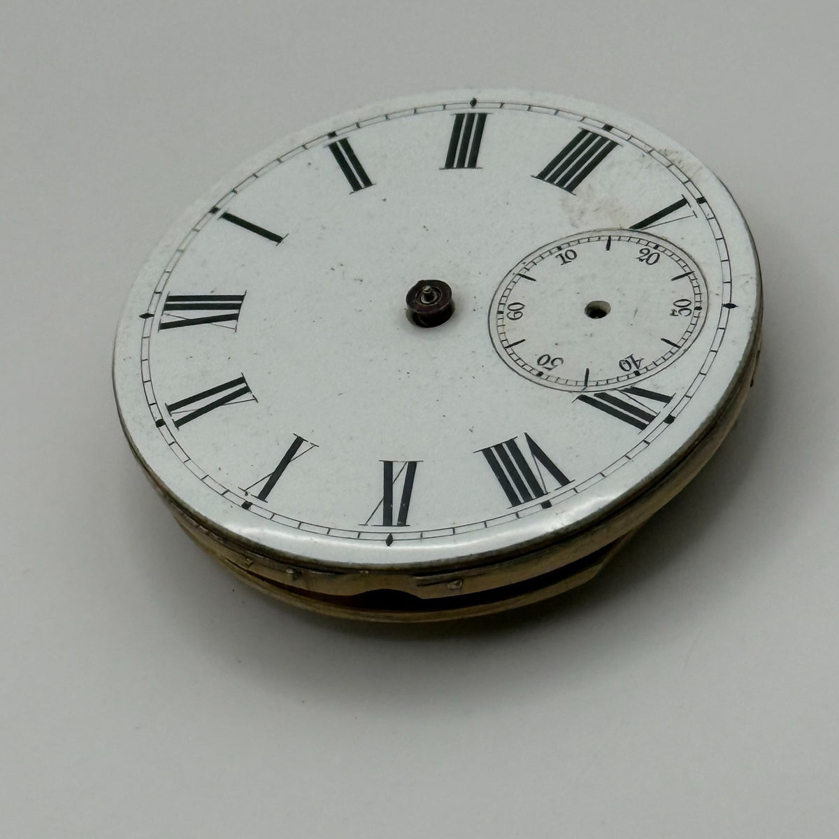 Cylinder Escapement Pocket Watch Movement - Unidentified - Parts / Repair 40.3mm