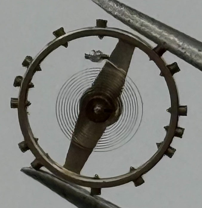 Record 102 Balance Wheel Complete And Spring 8¾’’’ 407 Watch Movement Parts NOS