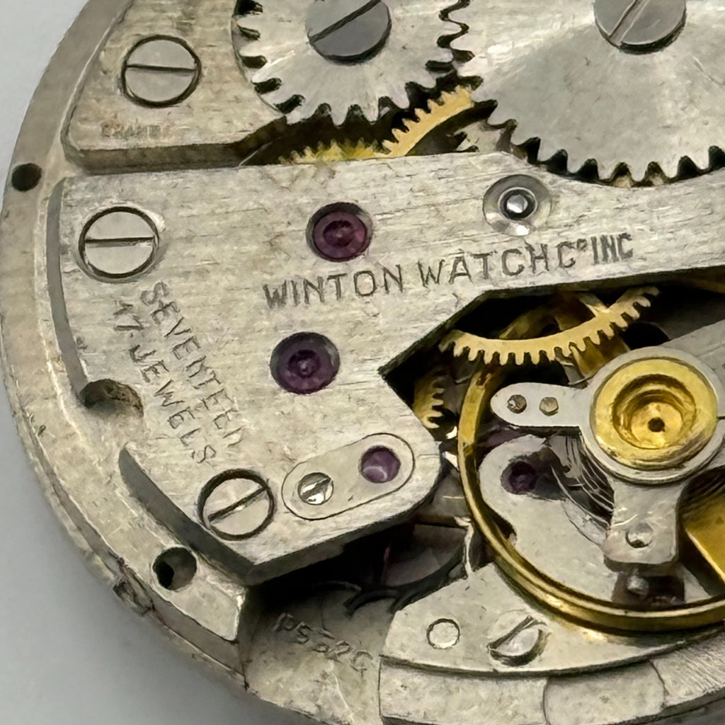 Jeambrun P32G Watch Movement Winton Swiss 17 Jewels Manual Wind Parts 25.7mm