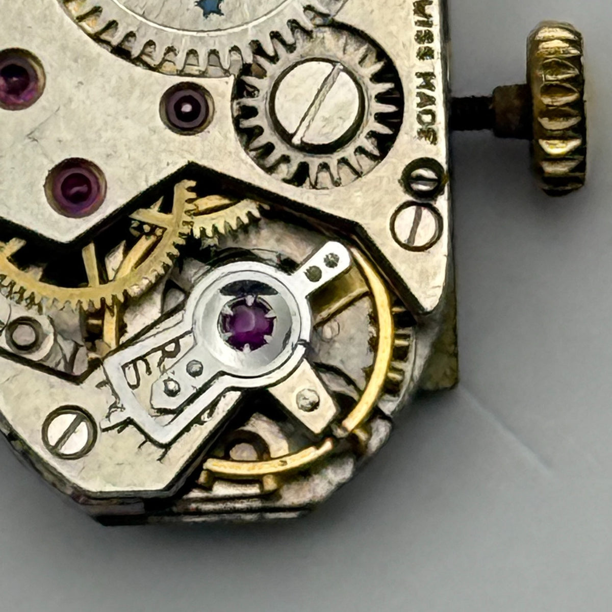 FHF 190 Watch Movement Running Trebex 17 Jewels Swiss Manual Wind Parts 12.8mm