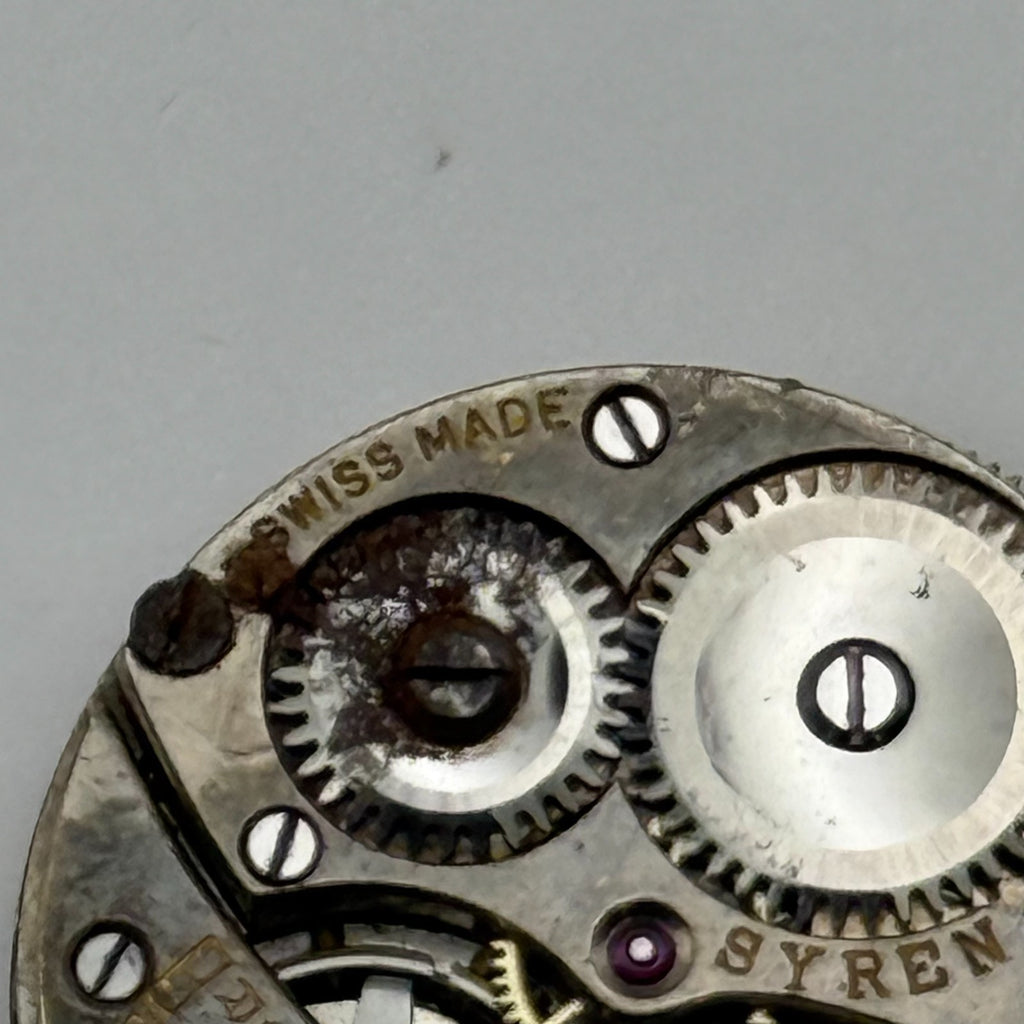 Syren 22 Watch Movement Swiss Made Manual Wind Vintage Parts Repair 19.1mm