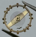 Record 108 109 Balance Wheel Complete And Spring 290 Watch Movement Parts NOS