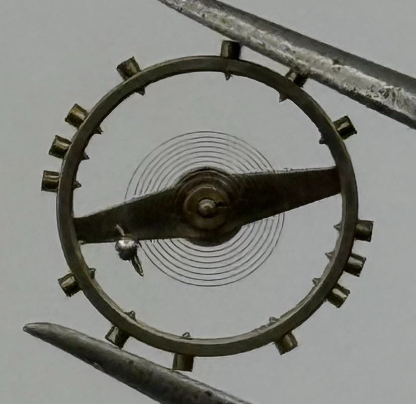 AS 415 Balance Wheel Complete And Spring 9¾’’’ Watch Movement Parts Vintage NOS