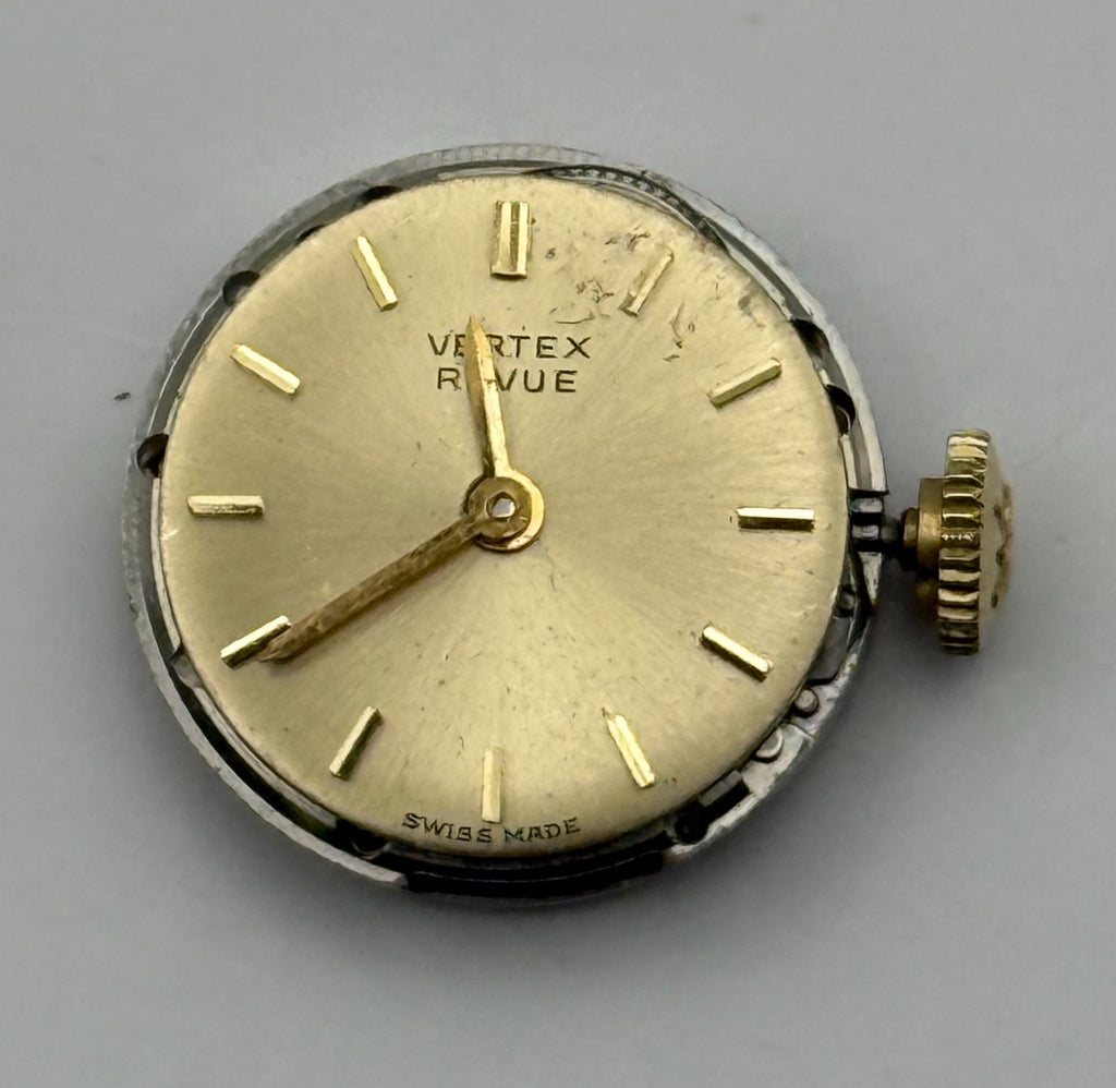 MSR D1 Watch Movement Vertex Revue 17 Jewels Swiss Manual Wind Parts 15.1mm