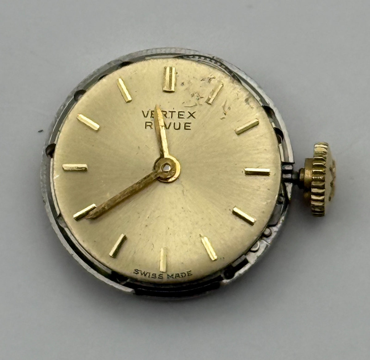 MSR D1 Watch Movement Vertex Revue 17 Jewels Swiss Manual Wind Parts 15.1mm