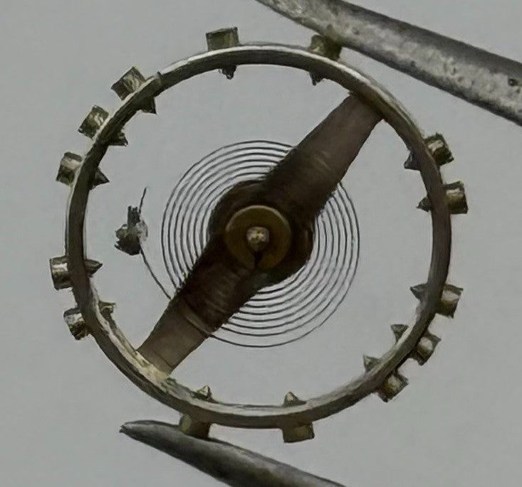FEF 370 Balance Wheel Complete And Spring 6¾ x8’’’ 2947 Watch Movement Parts NOS