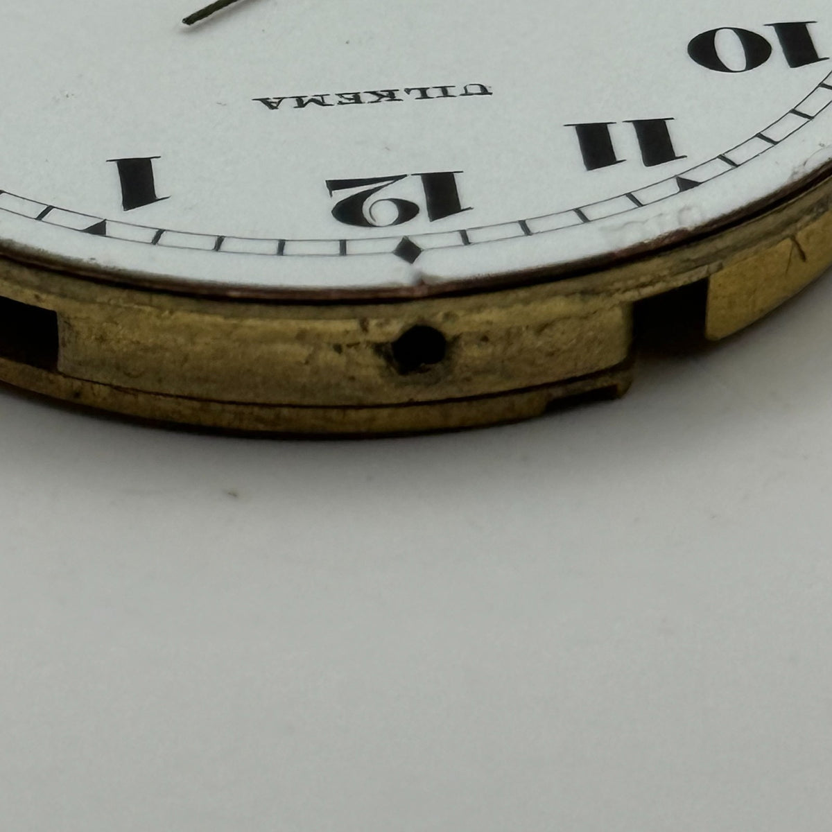 Uilkema Pocket Watch Movement Open Face Sub Seconds Vintage Parts Repair 38.9mm