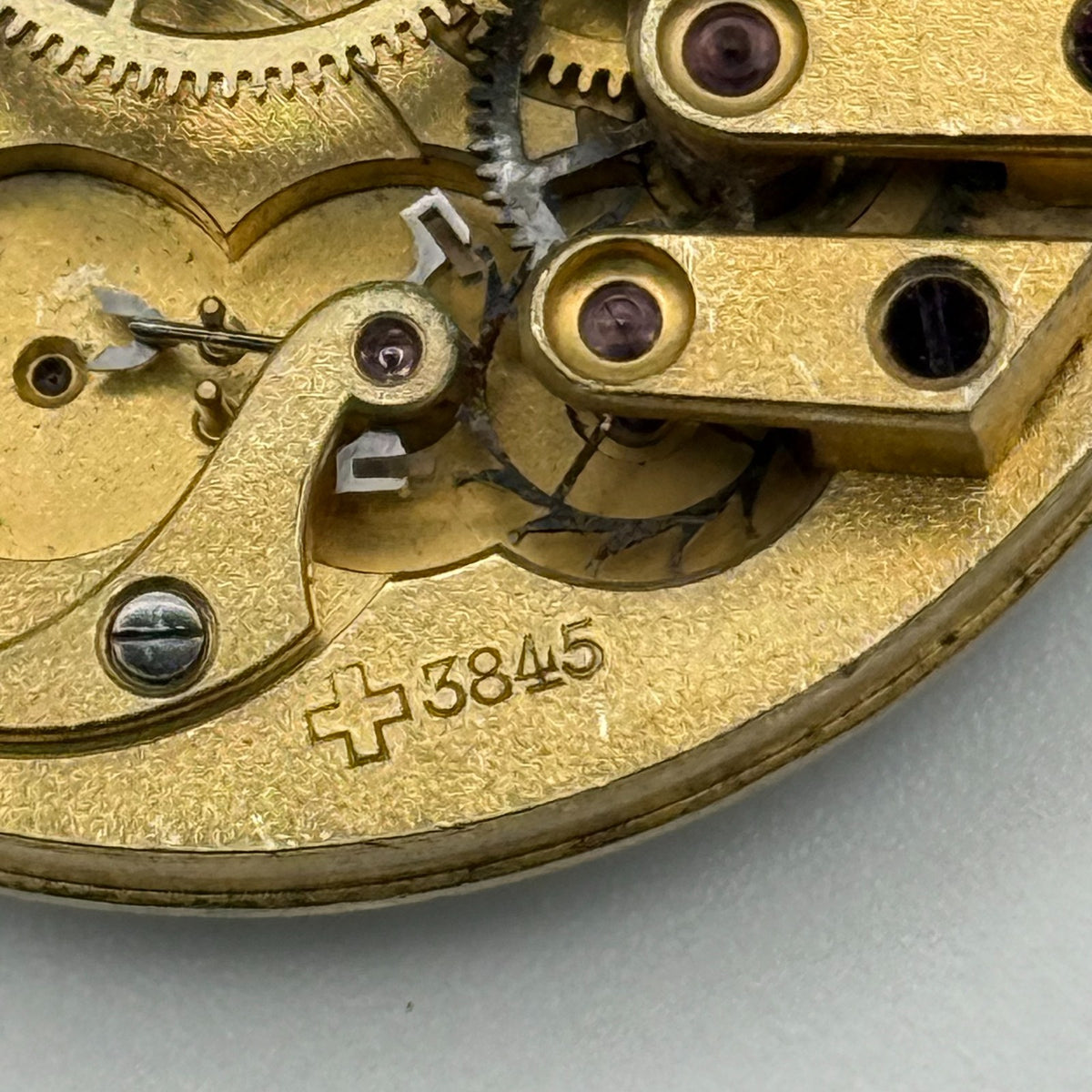 Louis-Ulysse Chopard Pocket Watch Movement - Patent 3845 - From 1891 - For Parts