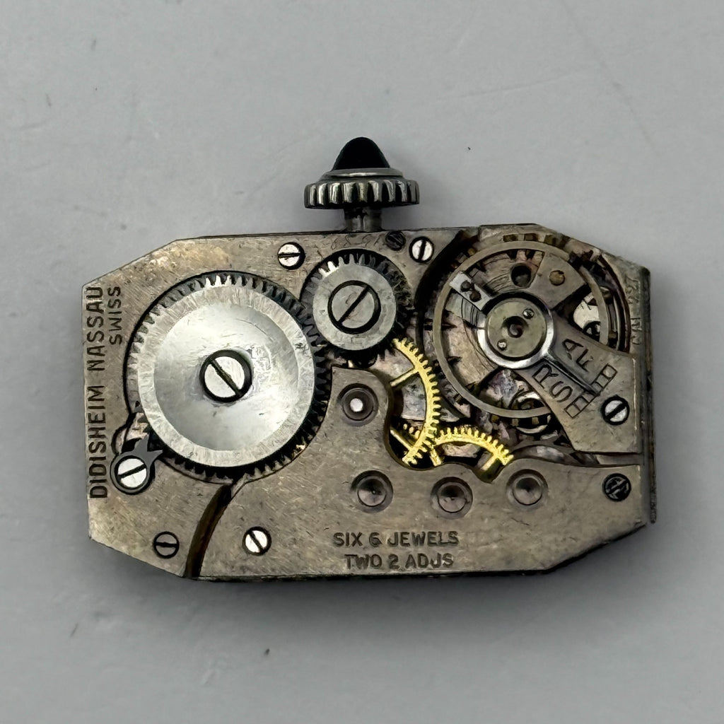 Didisheim-Nassay 227 Watch Movement Cabochon Crown Nassau 6J Swiss Parts 14.8mm