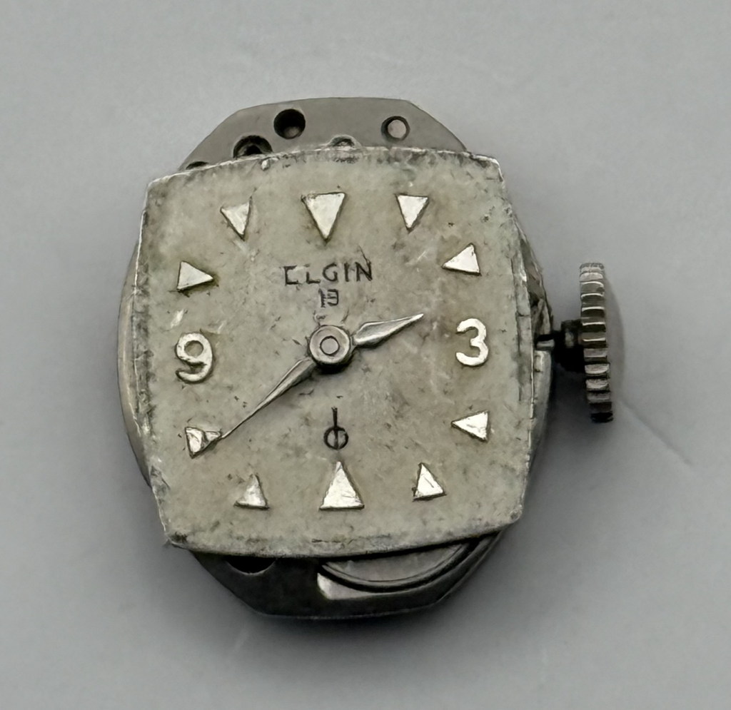 Elgin 832 Watch Movement 19 Jewels American Manual Wind Parts Repair 12.4mm