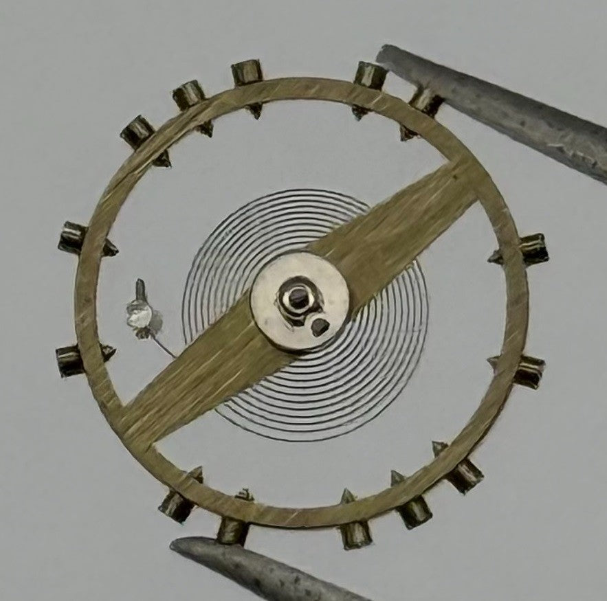 FHF 25 Balance Wheel Complete And Spring Renata 566 Watch Movement Parts NOS