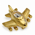 Golden Plane Miniature Clock Brand New