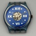Vintage Swatch Gent Flex Watch GN110 Saphire Shade 1990 ETA Quartz 35mm Parts 