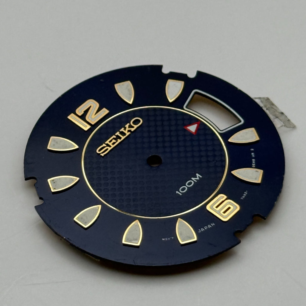 Seiko 7N42-0EM8 Watch Dial 100M Black Japan Spare Parts Repair 29.4mm