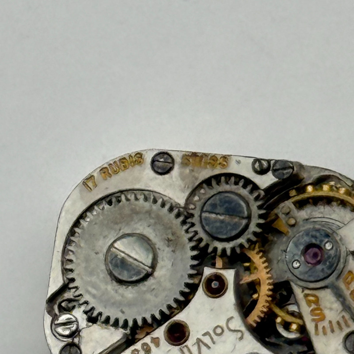 Solvil Watch Movement Paul Didisheim 17J Swiss Manual Wind Parts Repair 12.1mm