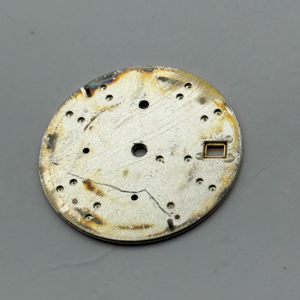 Seiko 7T62-0070 Watch Dial Chronograph 100M Silver Spare Parts Repair 27.4mm