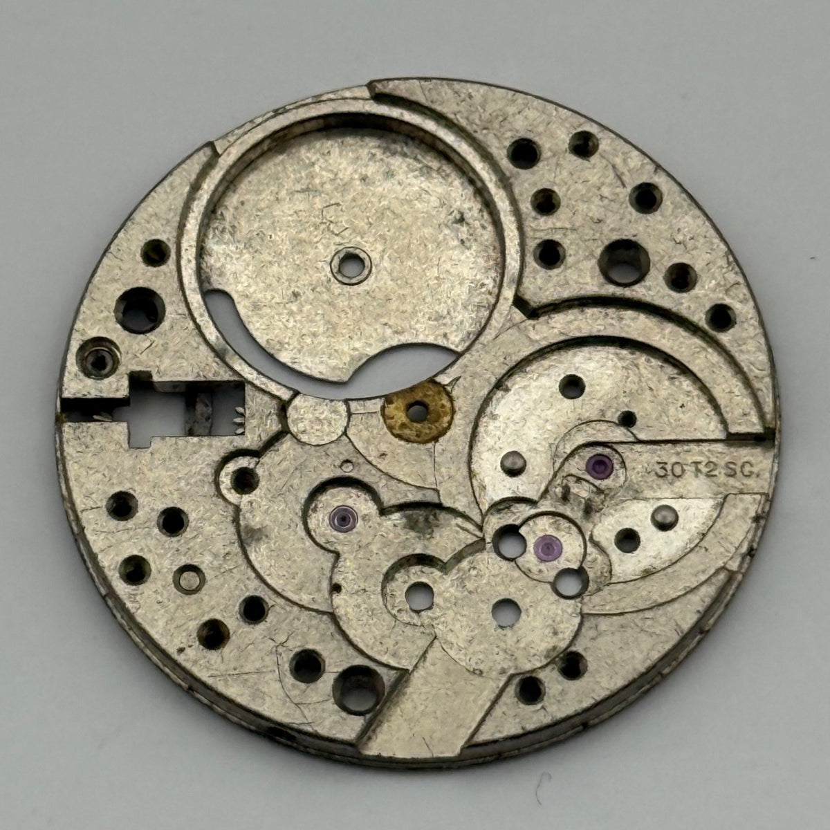Omega 30T2 SC Watch Movement - Main Plate Rare - For Parts / Repair - 30.5mm