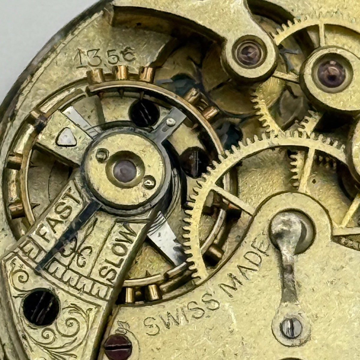 Longines 13.56 Watch Movement - Antique - For Parts / Repair - 30.3mm