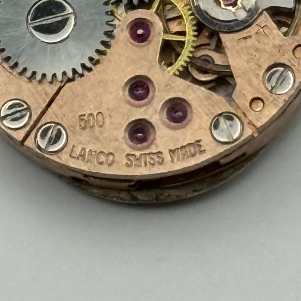 Lanco 500 Watch Movement 17 Jewels Inacbloc Swiss Manual Wind Parts 12.9mm