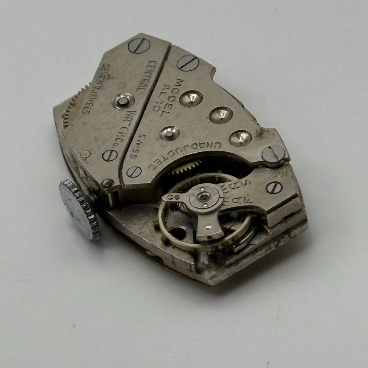 Kelton Model AL 10 Watch Movement Central Timex M10 Swiss 7 Jewels Parts 16.2mm