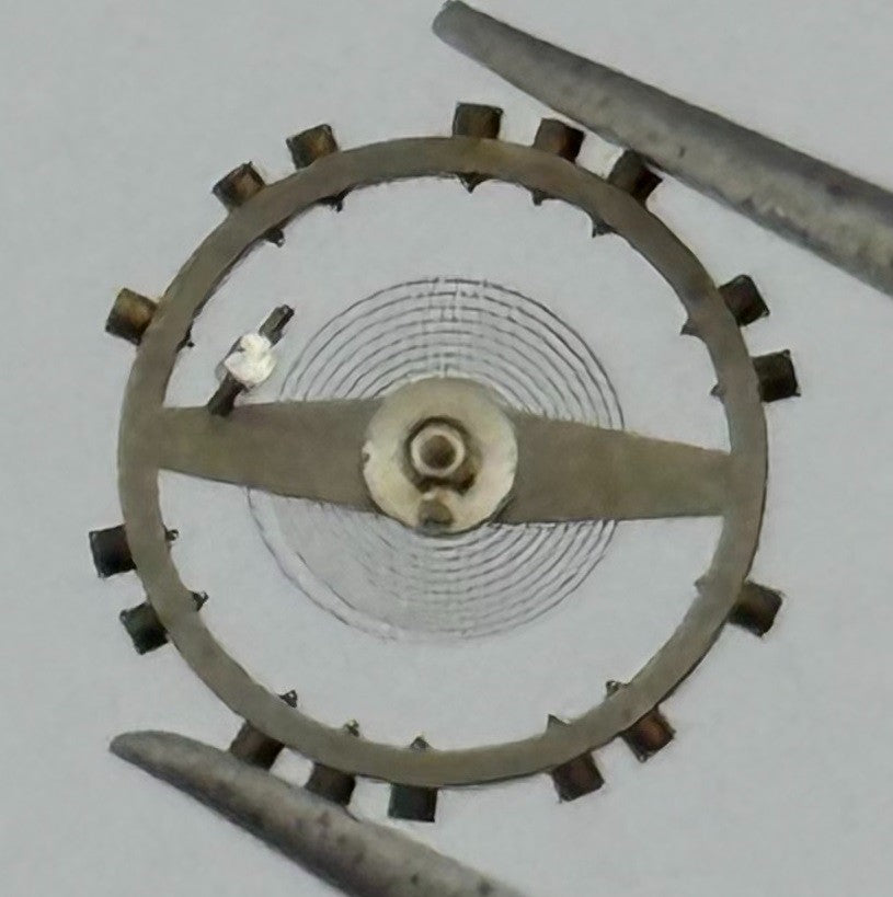 AS 970 Inca Balance Wheel Complete And Spring Renata 28 Watch Movement Parts NOS