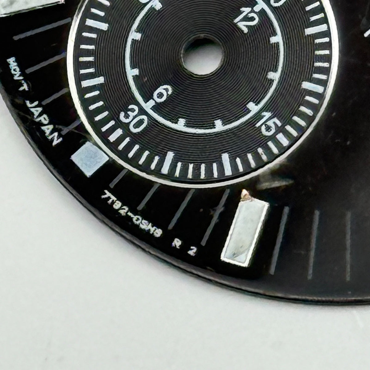 Seiko 7T82-0SN8 Watch Dial Chronograph Titanium Black Spare Parts Repair 28.4mm
