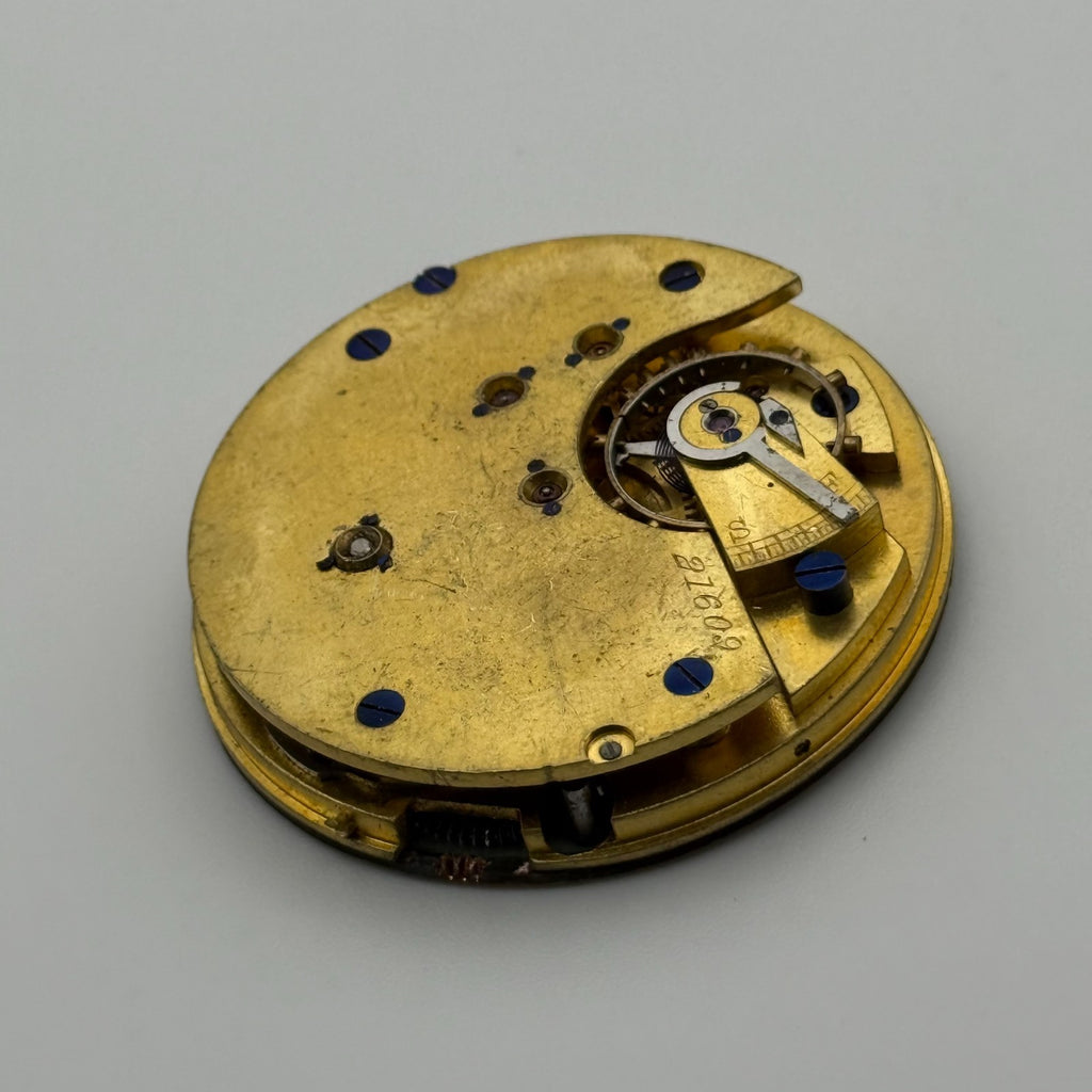 English Lever Pocket Watch Movement - Unidentified - Parts / Repair - 44.8mm