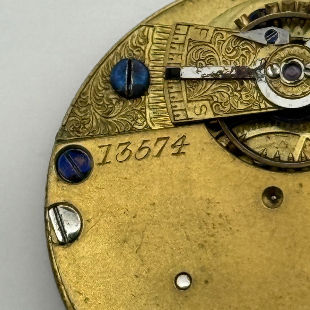 Pocket Watch Movement - Unidentified - Parts / Repair 30.4mm