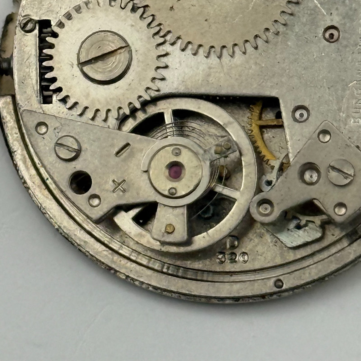 Desa 320 Watch Movement Lucerne Black Yellow Dial Burgana Manual Parts 34.6mm