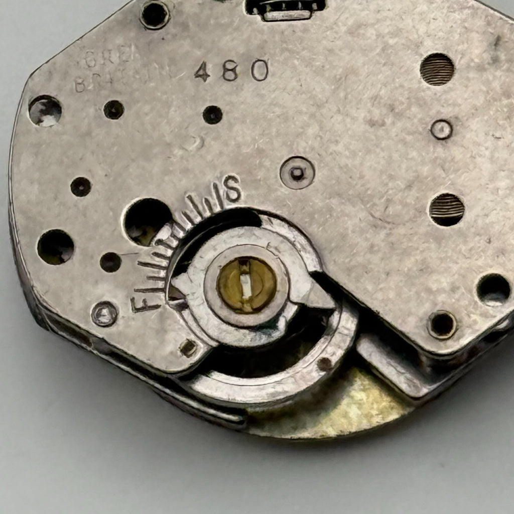 Timex 480 Watch Movement Great Britain Manual Wind Vintage Parts Repair 14mm