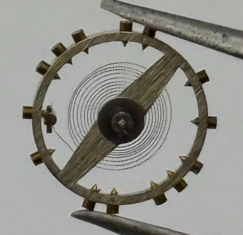 AS 970 Balance Wheel Complete And Spring 8¾’’’ 27 M Watch Movement Parts NOS