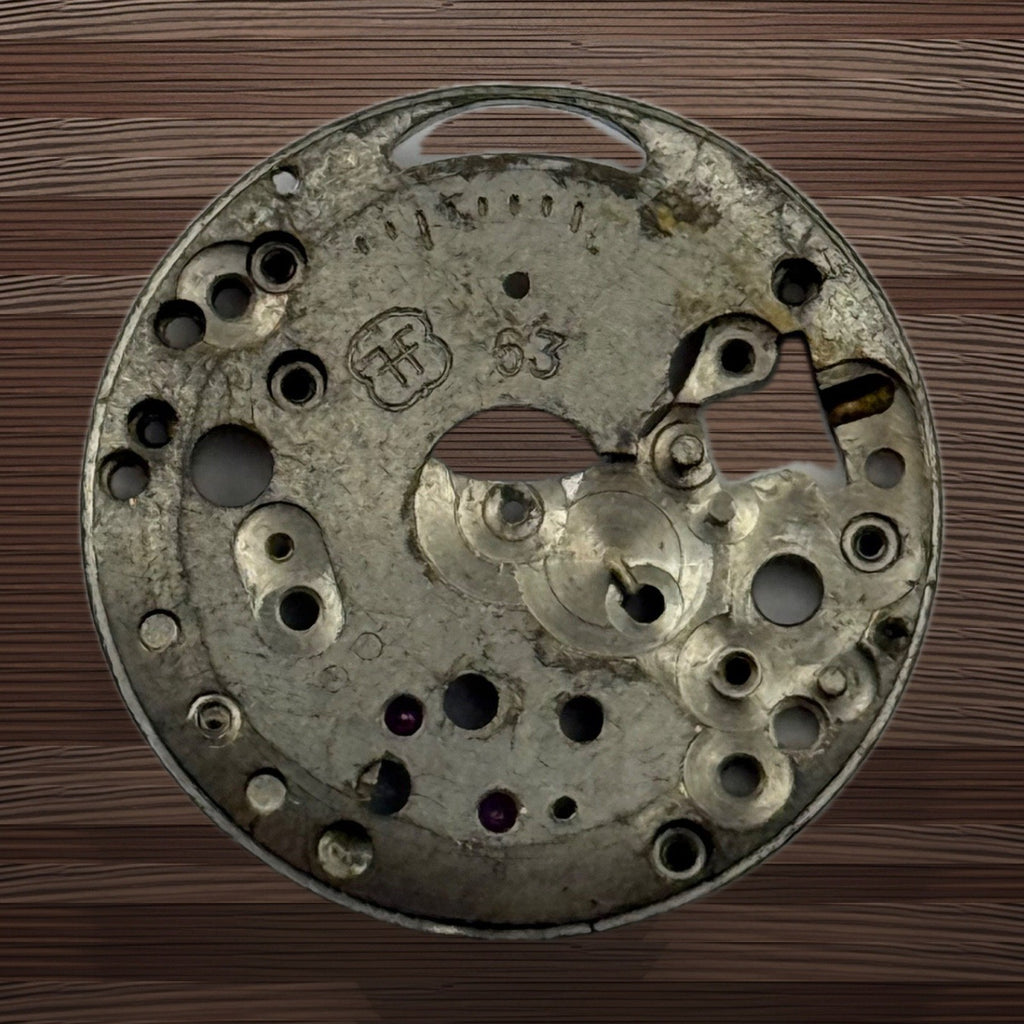 FHF 63 Watch Movement - Main Plate - For Parts / Repair - 19.6mm