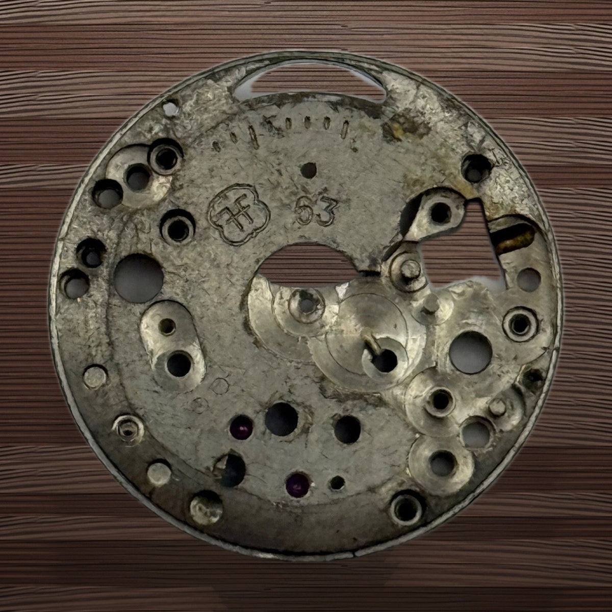 FHF 63 Watch Movement - Main Plate - For Parts / Repair - 19.6mm