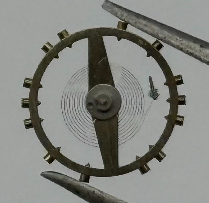 AV 41 Balance Wheel Complete And Spring 5¼’’’ Watch Movement Parts NOS