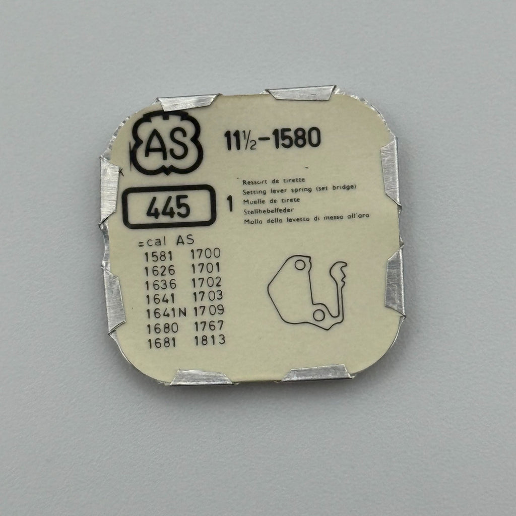 AS 1580 Setting Lever Spring - 11 1/2 - 445 - New Old Stock - Watch Parts