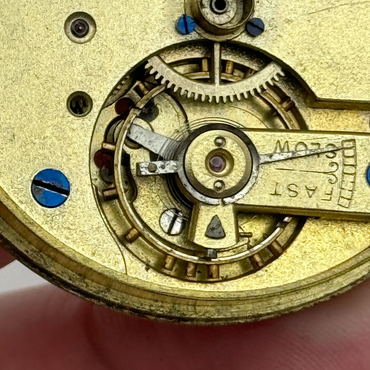Antique Pocket Watch Movement Key Wound Dimier Freres & Cie D F & C Parts 45.3mm