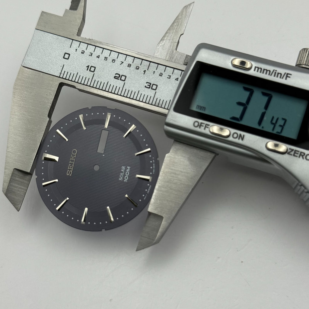 Seiko V168-0BK8 Watch Dial Solar 100M Black Japan Spare Parts Repair 37.4mm