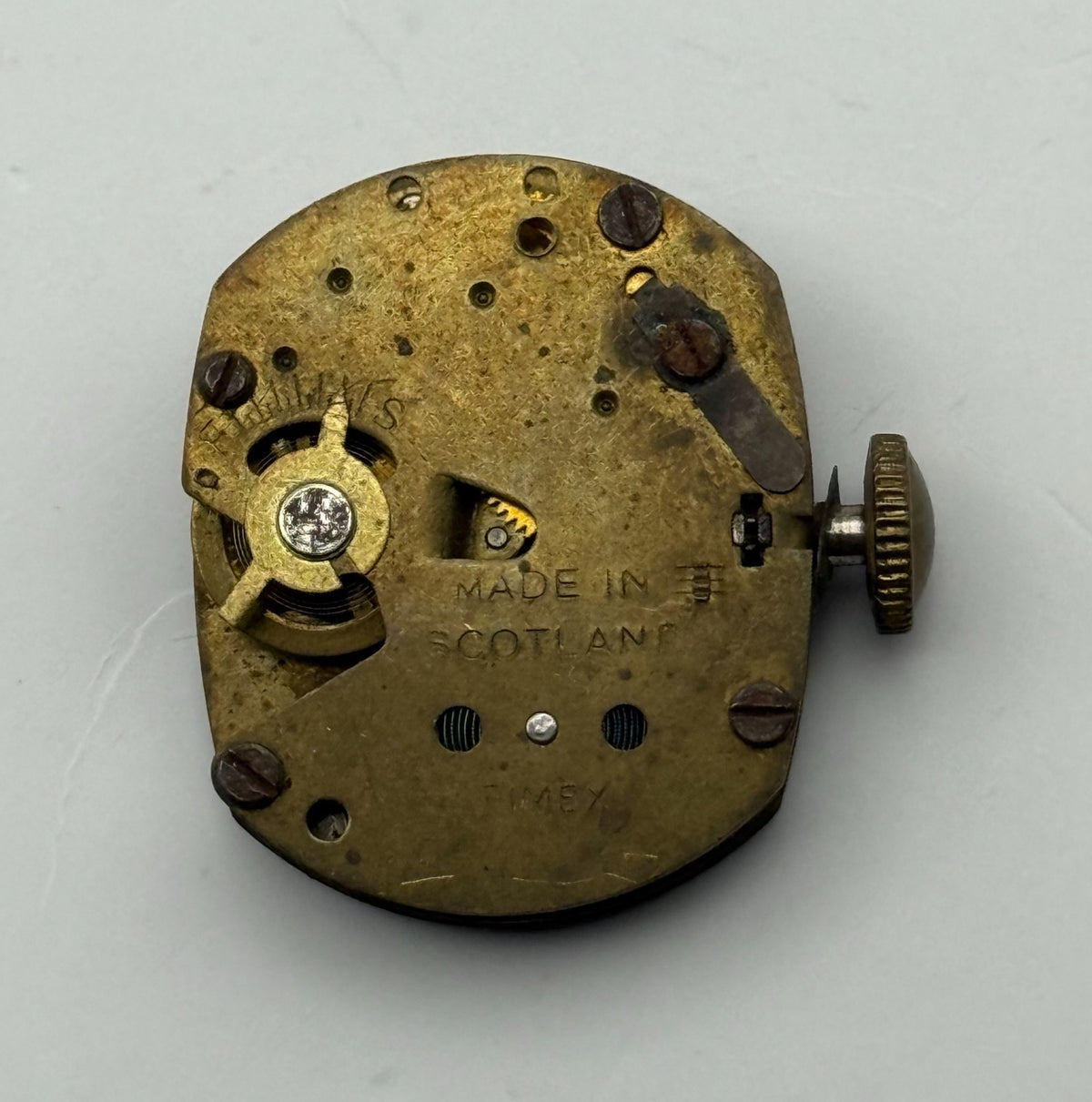 Timex Watch Movement Scotland Manual Wind Vintage Parts Repair 18.5mm