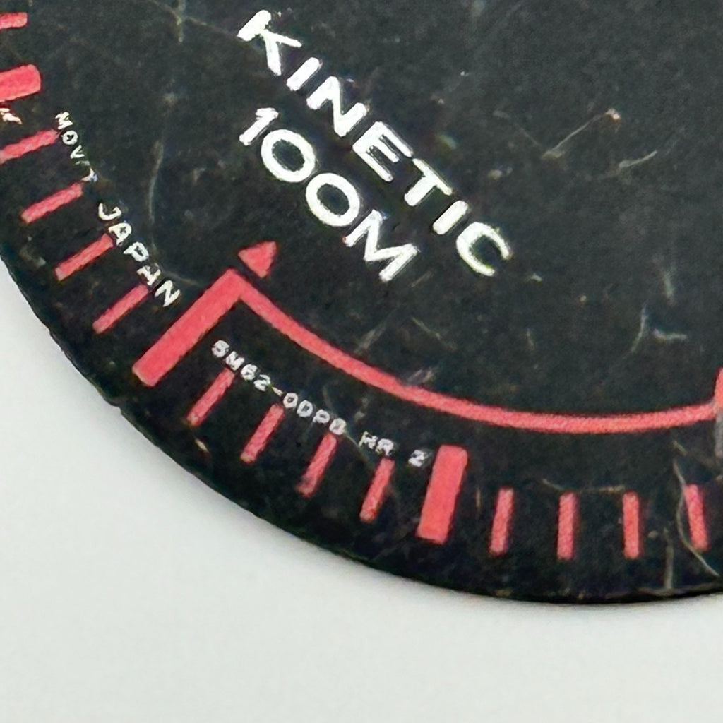 Seiko 5M62-0DP8 Watch Dial Kinetic 100M Black Japan Spare Parts Repair 27mm
