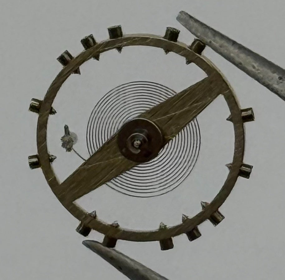 FHF 25 Balance Wheel Complete And Spring Renata 566 Watch Movement Parts NOS