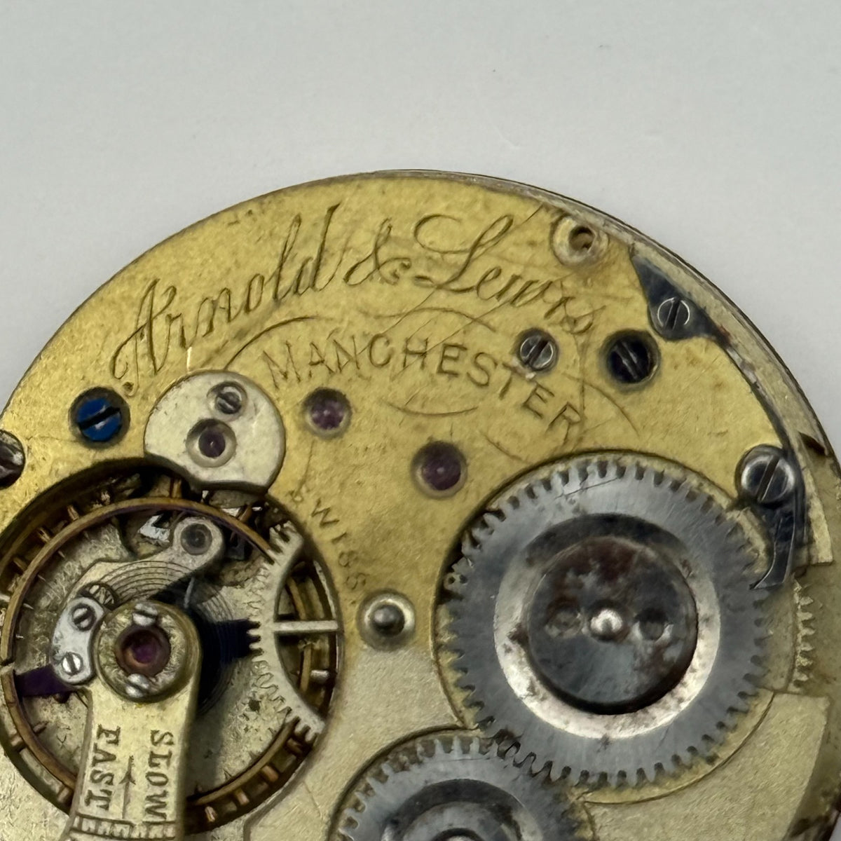 Lever Pocket Watch Movement - Arnold and Lewis - Parts / Repair 31.7mm