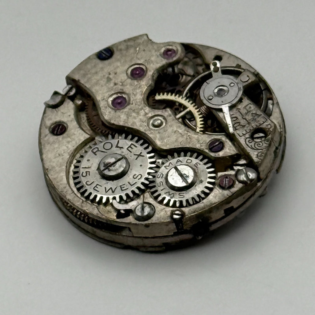 Rolex Rebberg Watch Movement - 15 Jewels - For Parts / Repair - 20.9mm