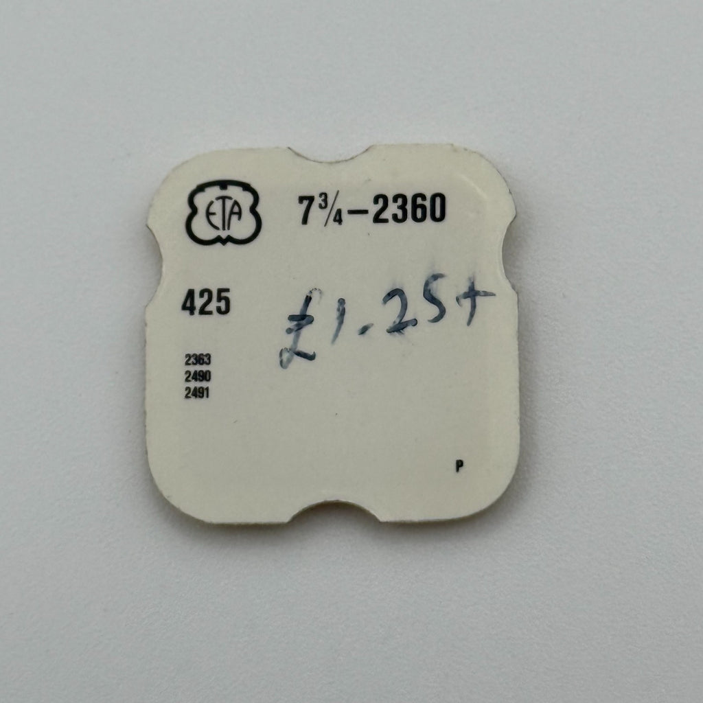 ETA 2360 Click - 7 3/4 - 425 - New Old Stock - Watch Parts