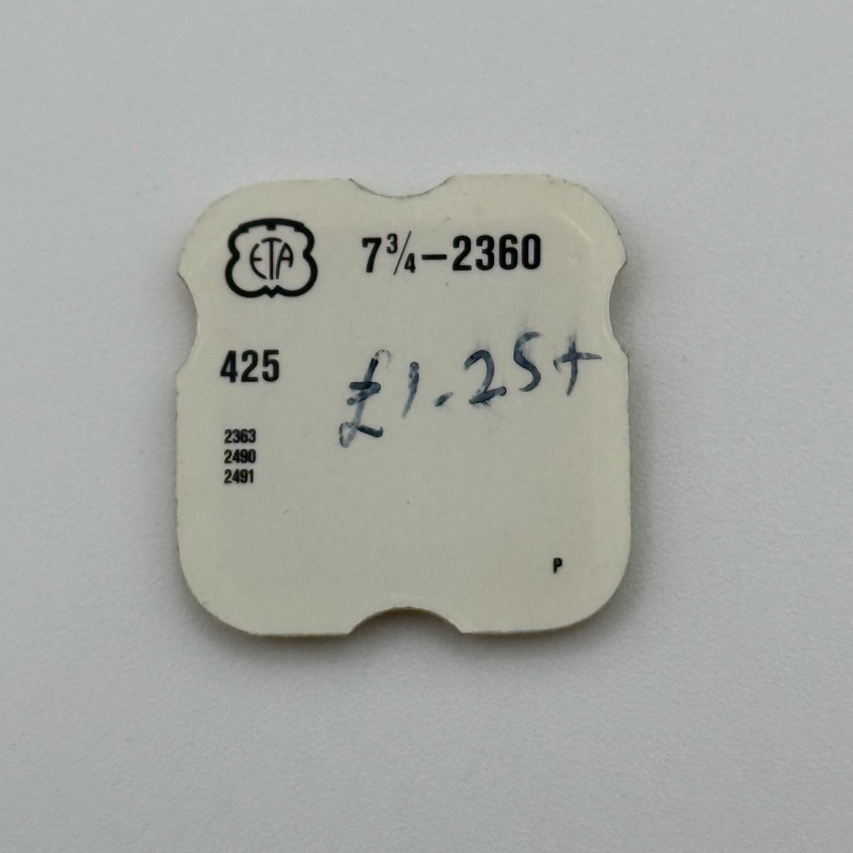 ETA 2360 Click - 7 3/4 - 425 - New Old Stock - Watch Parts