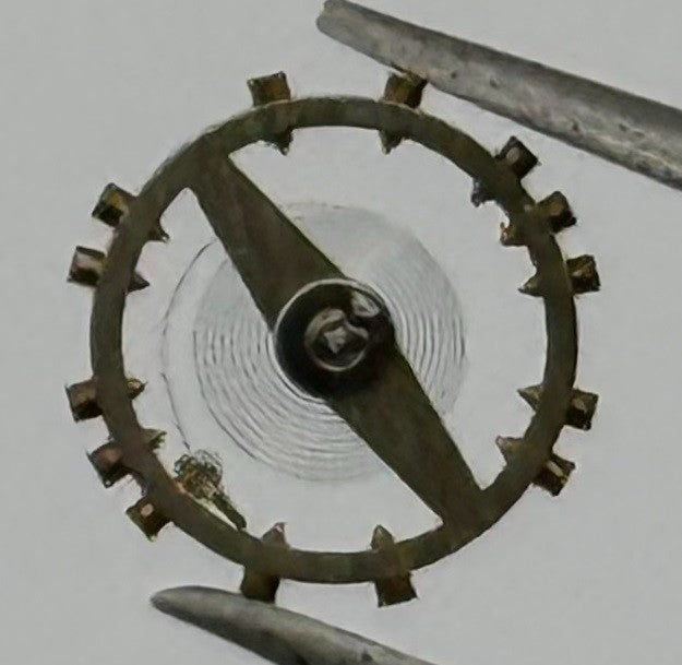 FHF 59 Balance Wheel Complete And Spring Renata 1231 M Watch Movement Parts NOS