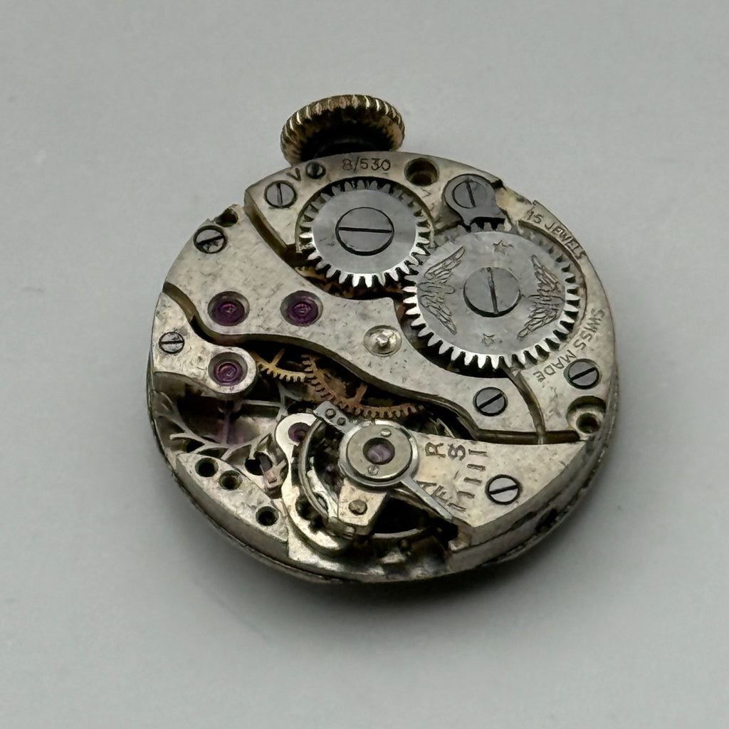 Peseux 150 Watch Movement 15 Jewels Swiss Manual Wind Parts Repair 17.4mm