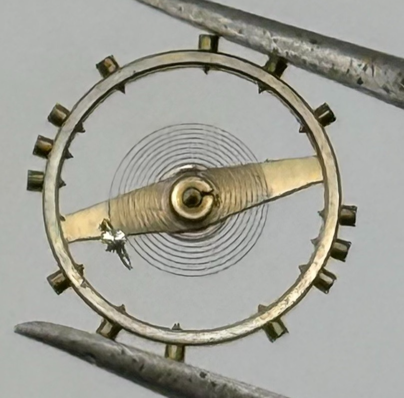 AS 415 Balance Wheel Complete And Spring 9¾’’’ Watch Movement Parts Vintage NOS