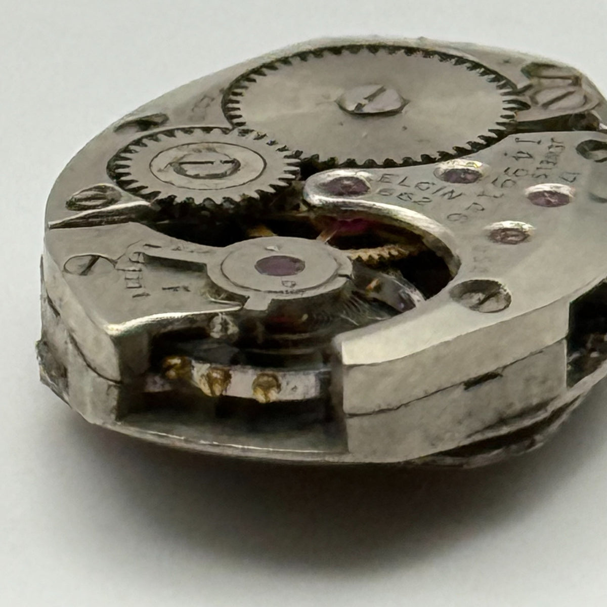 Elgin 662 Watch Movement 17 Jewels U.S.A. Manual Wind Parts Repair 14.2mm