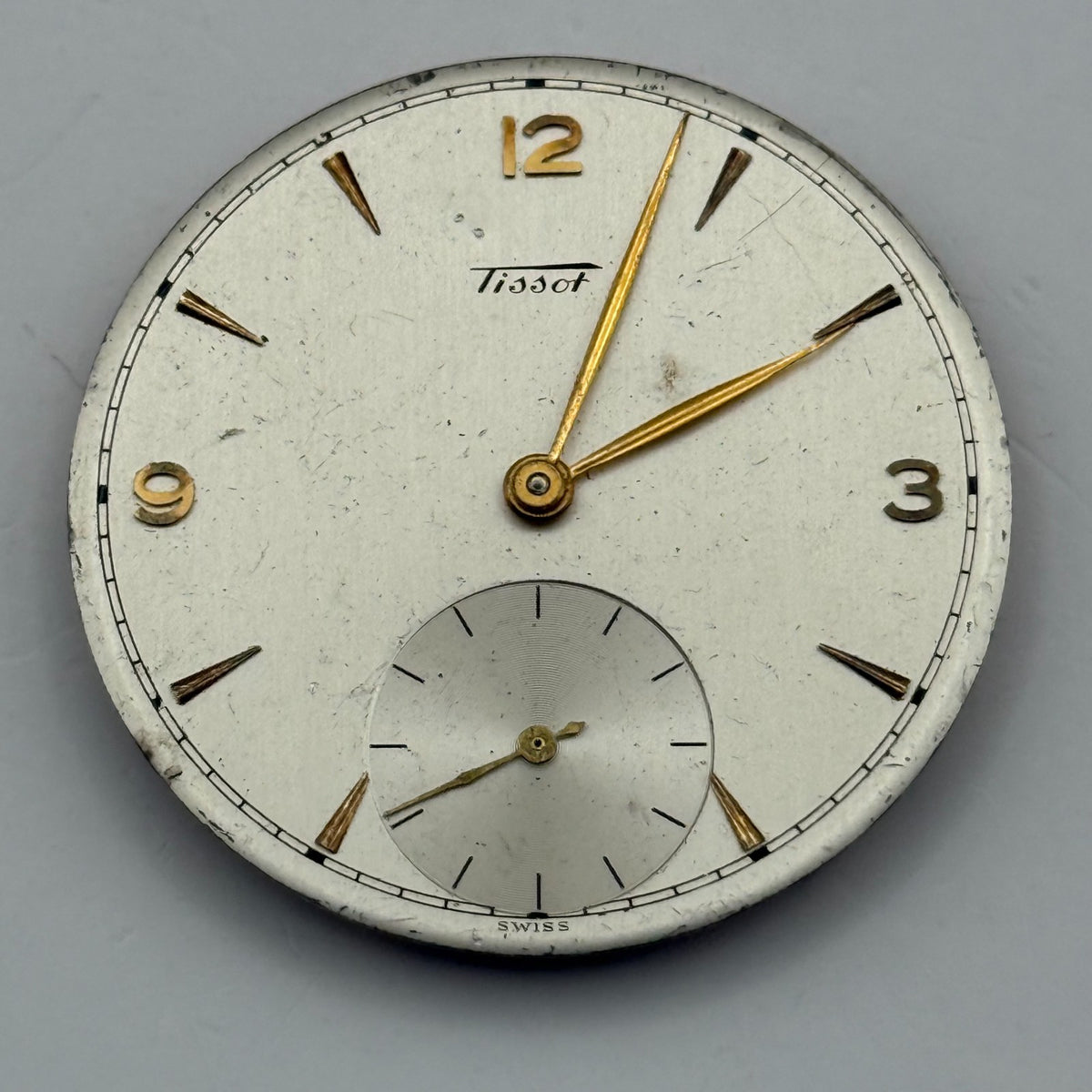Tissot 38.2 Pocket Watch Movement Open Face 17 Jewels Sub Seconds Parts 38.2mm