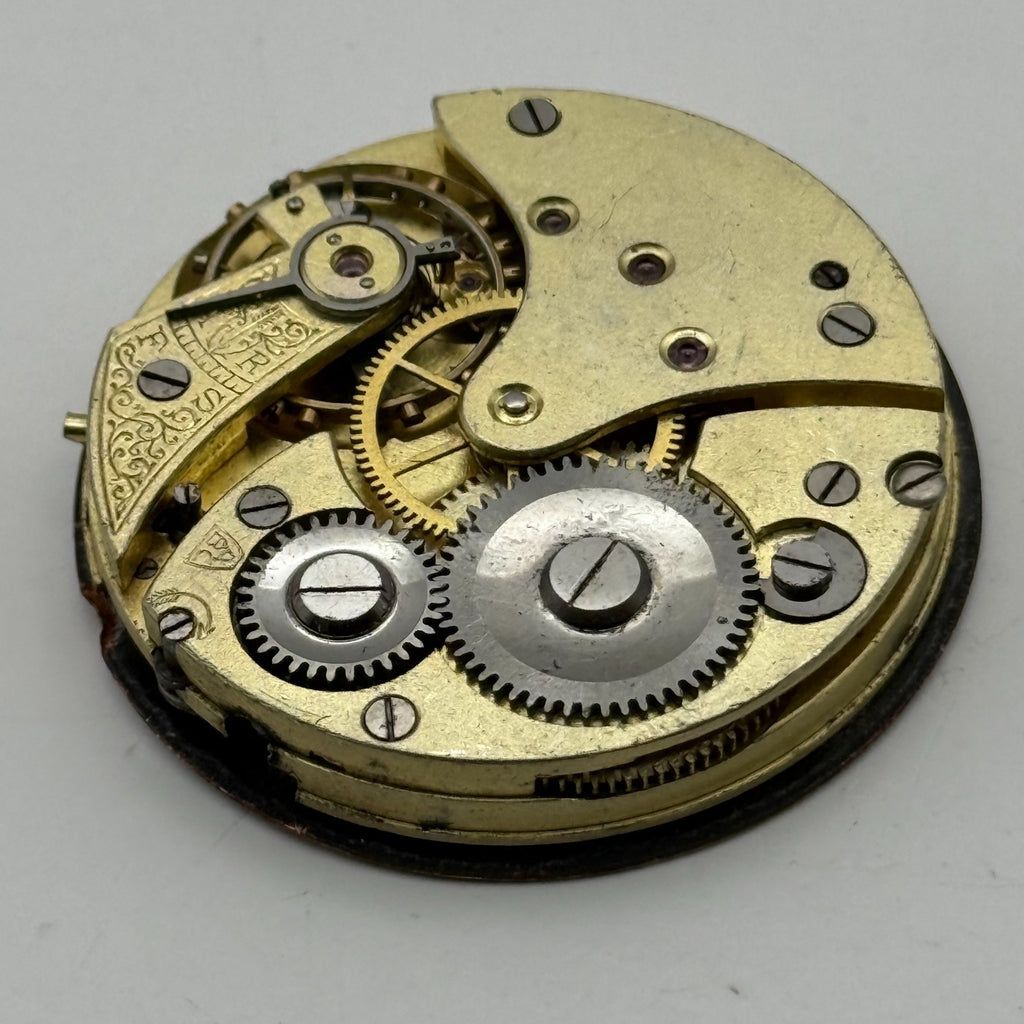 ABC Pocket Watch Movement Running Open Face 24 Hour Dial Parts Repair 40mm